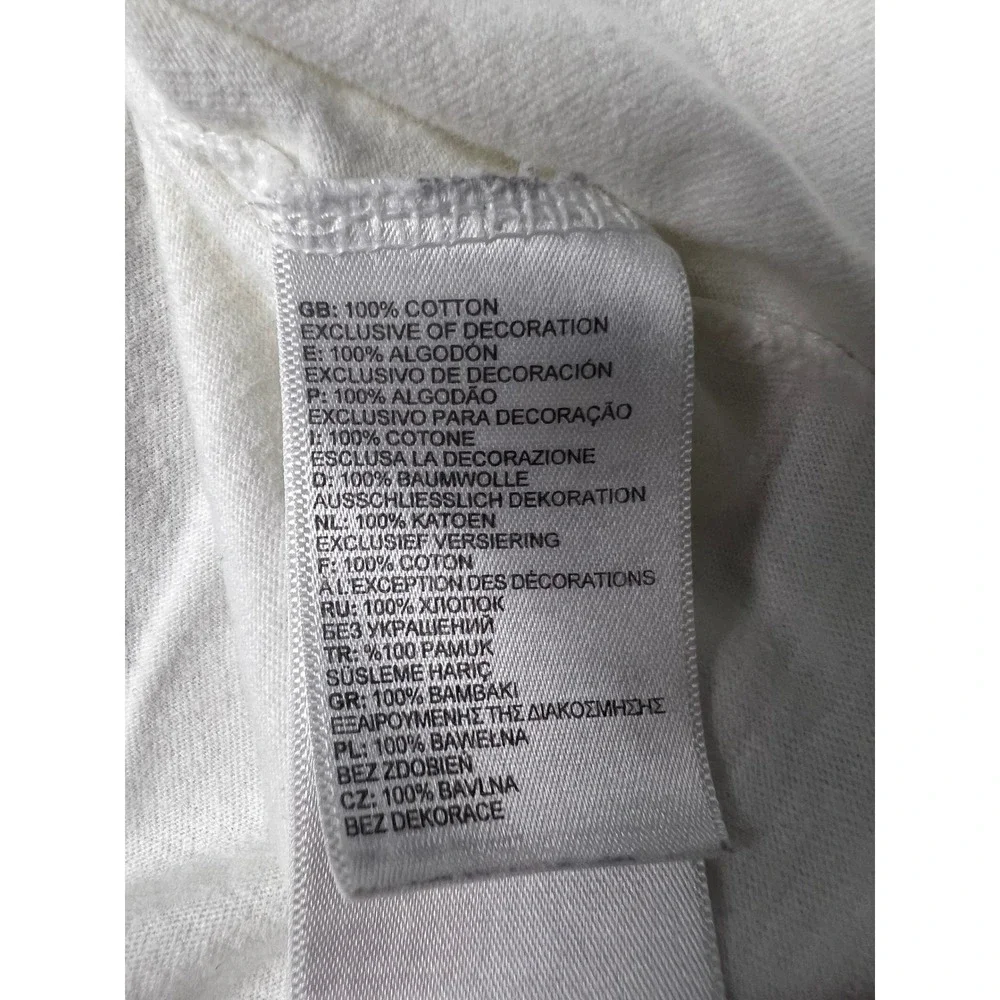The North Face Mens White Long Sleeve Graphic Logo T-Shirt BX1HZ75 Size M